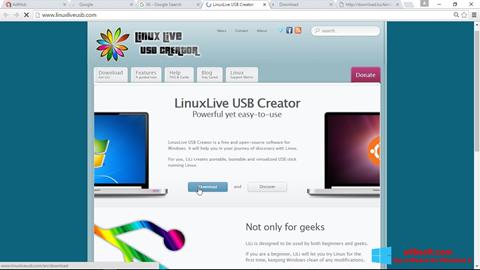 لقطة شاشة LinuxLive USB Creator لنظام التشغيل Windows 8