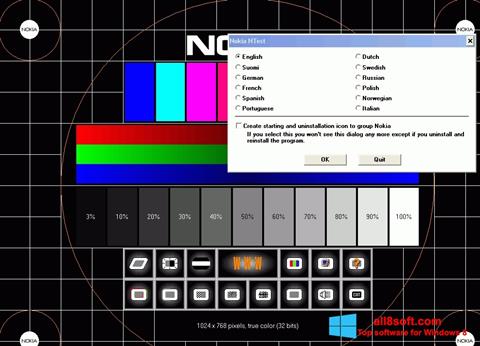 لقطة شاشة Nokia Monitor Test لنظام التشغيل Windows 8