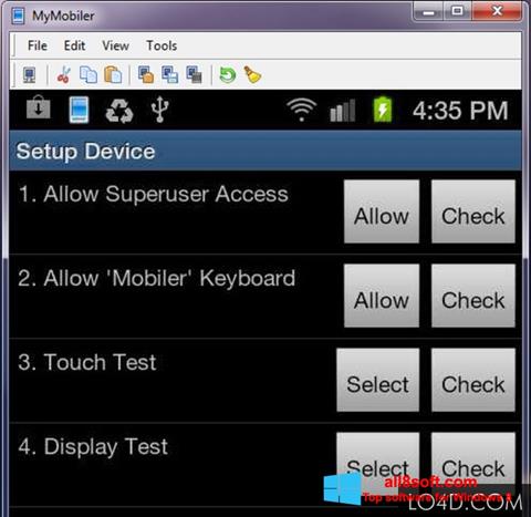 لقطة شاشة MyMobiler لنظام التشغيل Windows 8