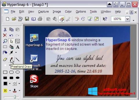 لقطة شاشة HyperSnap لنظام التشغيل Windows 8