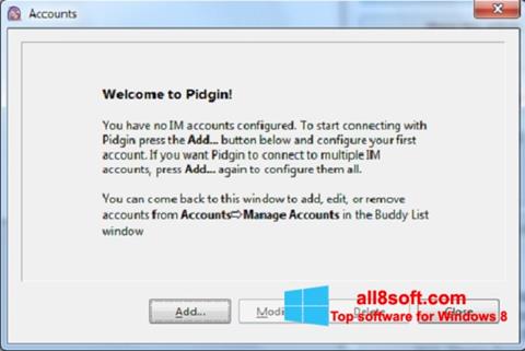 لقطة شاشة Pidgin لنظام التشغيل Windows 8