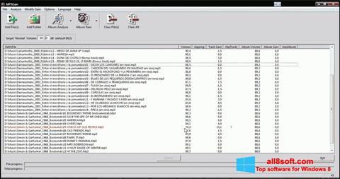لقطة شاشة MP3Gain لنظام التشغيل Windows 8