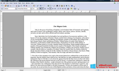 لقطة شاشة OpenOffice لنظام التشغيل Windows 8