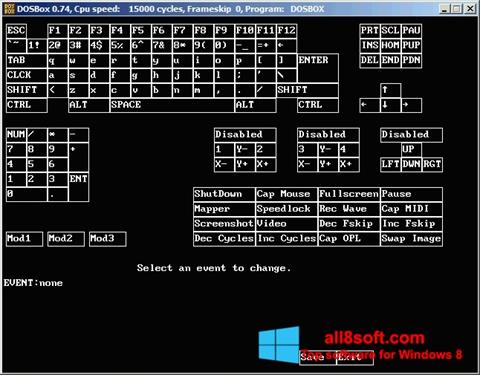 لقطة شاشة DOSBox لنظام التشغيل Windows 8