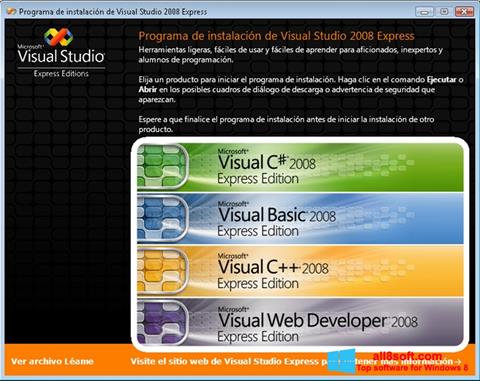 لقطة شاشة Microsoft Visual Studio Express لنظام التشغيل Windows 8