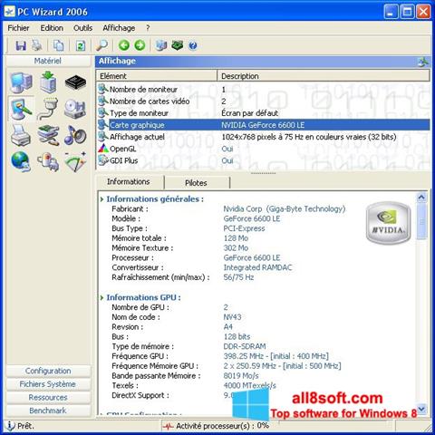 لقطة شاشة PC Wizard لنظام التشغيل Windows 8
