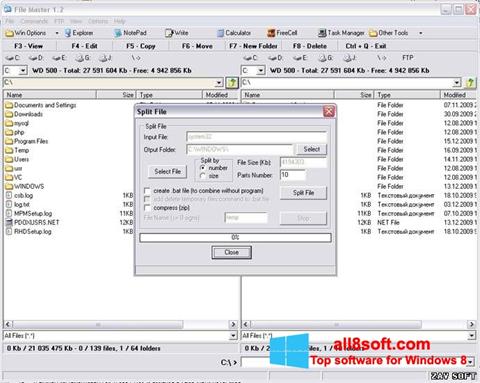 لقطة شاشة File Master لنظام التشغيل Windows 8