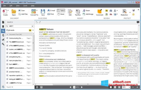 لقطة شاشة ABBYY PDF Transformer لنظام التشغيل Windows 8