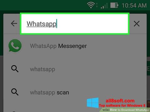 لقطة شاشة WhatsApp لنظام التشغيل Windows 8