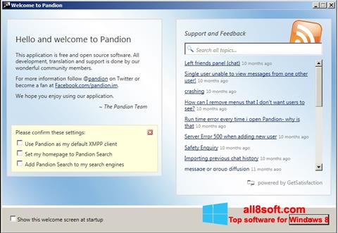 لقطة شاشة Pandion لنظام التشغيل Windows 8