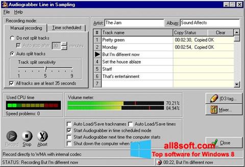 لقطة شاشة Audiograbber لنظام التشغيل Windows 8