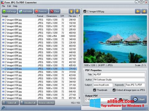 لقطة شاشة Image To PDF Converter لنظام التشغيل Windows 8