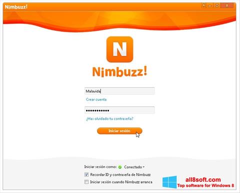 لقطة شاشة Nimbuzz لنظام التشغيل Windows 8