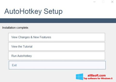 لقطة شاشة AutoHotkey لنظام التشغيل Windows 8