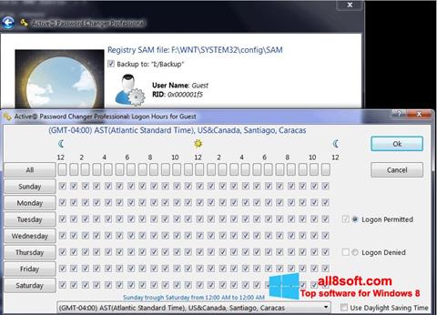 لقطة شاشة Active Password Changer لنظام التشغيل Windows 8