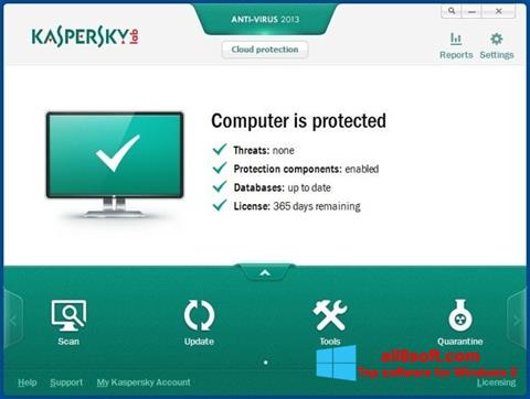 لقطة شاشة Kaspersky AntiVirus لنظام التشغيل Windows 8