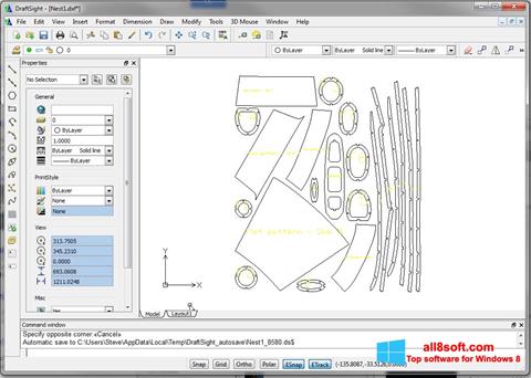 لقطة شاشة DraftSight لنظام التشغيل Windows 8