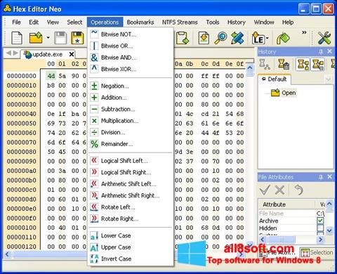 لقطة شاشة Hex Editor Neo لنظام التشغيل Windows 8