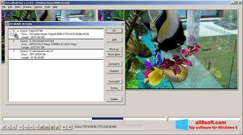 لقطة شاشة VirtualDubMod لنظام التشغيل Windows 8