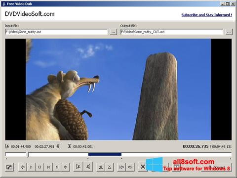 لقطة شاشة Free Video Dub لنظام التشغيل Windows 8