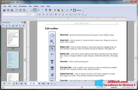 لقطة شاشة Infix PDF Editor لنظام التشغيل Windows 8