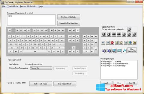 لقطة شاشة KeyTweak لنظام التشغيل Windows 8