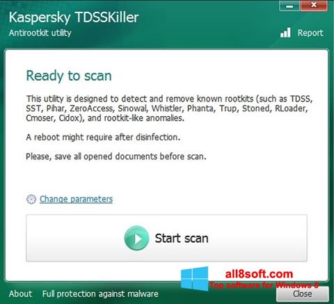 لقطة شاشة Kaspersky TDSSKiller لنظام التشغيل Windows 8