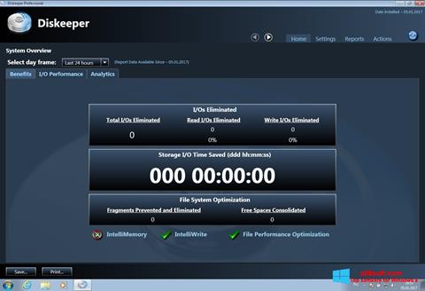 لقطة شاشة Diskeeper لنظام التشغيل Windows 8