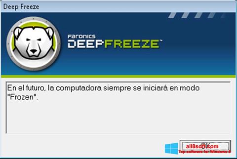 لقطة شاشة Deep Freeze لنظام التشغيل Windows 8