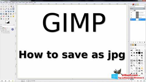 لقطة شاشة GIMP لنظام التشغيل Windows 8