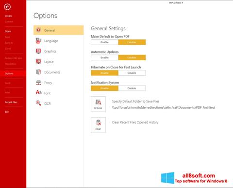 لقطة شاشة PDF Architect لنظام التشغيل Windows 8