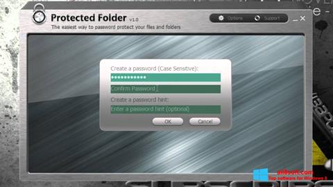 لقطة شاشة Protected Folder لنظام التشغيل Windows 8