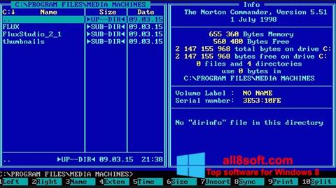 لقطة شاشة Norton Commander لنظام التشغيل Windows 8