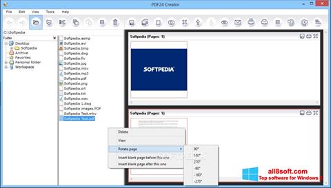 لقطة شاشة PDF24 Creator لنظام التشغيل Windows 8