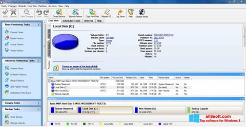 لقطة شاشة Paragon Hard Disk Manager لنظام التشغيل Windows 8