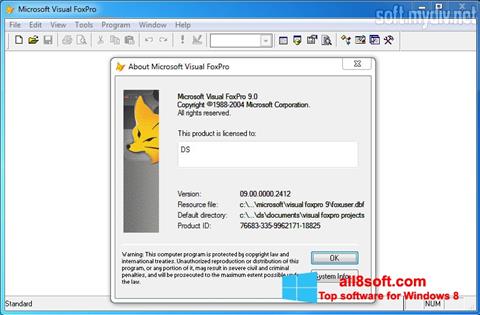 لقطة شاشة Microsoft Visual FoxPro لنظام التشغيل Windows 8