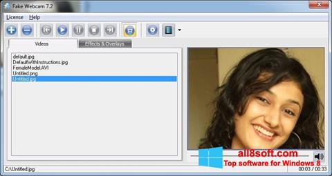 لقطة شاشة Fake Webcam لنظام التشغيل Windows 8