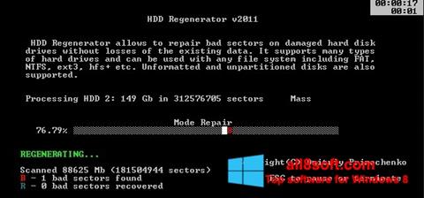 لقطة شاشة HDD Regenerator لنظام التشغيل Windows 8
