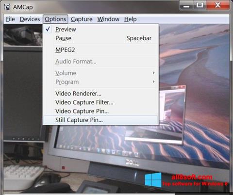 لقطة شاشة AMCap لنظام التشغيل Windows 8