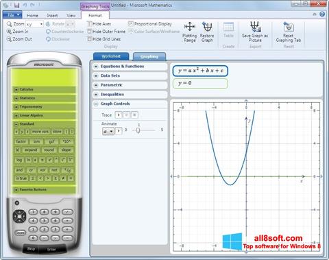 لقطة شاشة Microsoft Mathematics لنظام التشغيل Windows 8