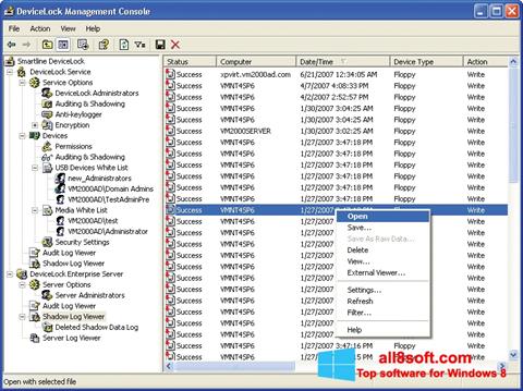 لقطة شاشة DeviceLock لنظام التشغيل Windows 8