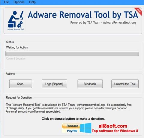 لقطة شاشة Adware Removal Tool لنظام التشغيل Windows 8
