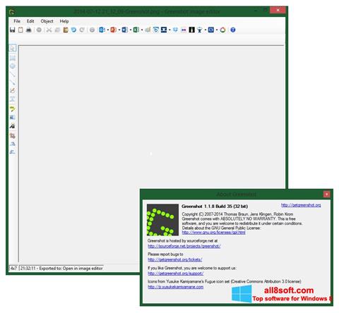 لقطة شاشة Greenshot لنظام التشغيل Windows 8